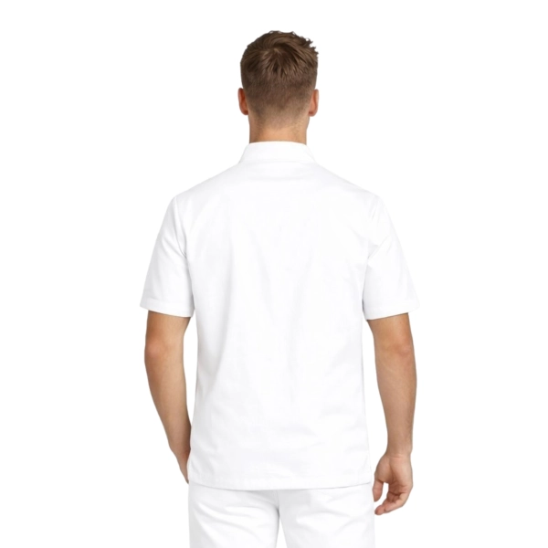Bluza kucharska biała na napy elastyczna krótki rękaw roz.3XL